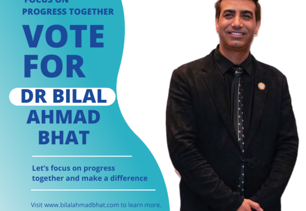Focus on Progress Together, Vote Dr. Bilal Ahmad Bhat