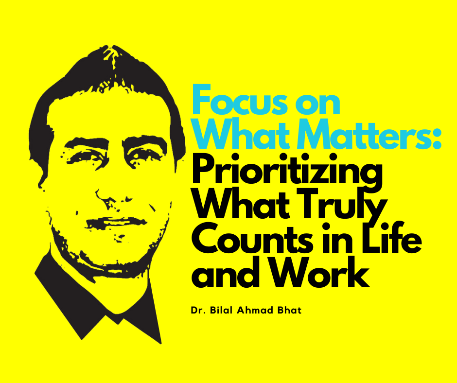 Focus on What Matters: A Collection of Stoic Letters on Living Well and the Pursuit of Inner Peace By Dr. Bilal Ahmad Bhat, Social & Political Activist