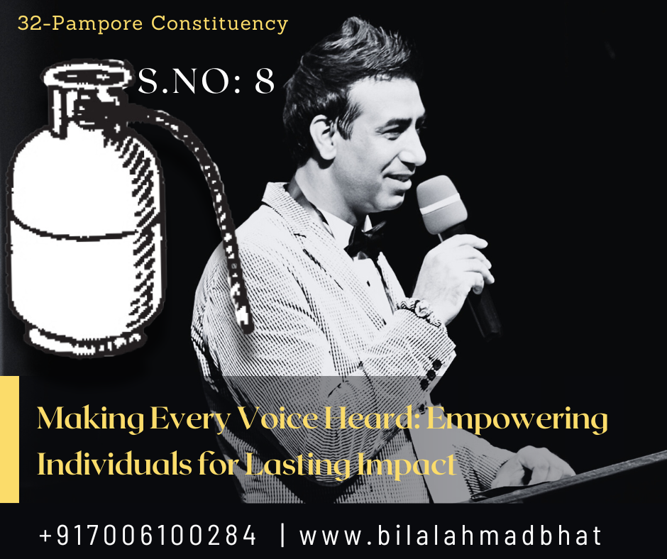 Making Every Voice Heard: Empowering Individuals for Lasting Impact By Dr. Bilal Ahmad Bhat, Social & Political Activist